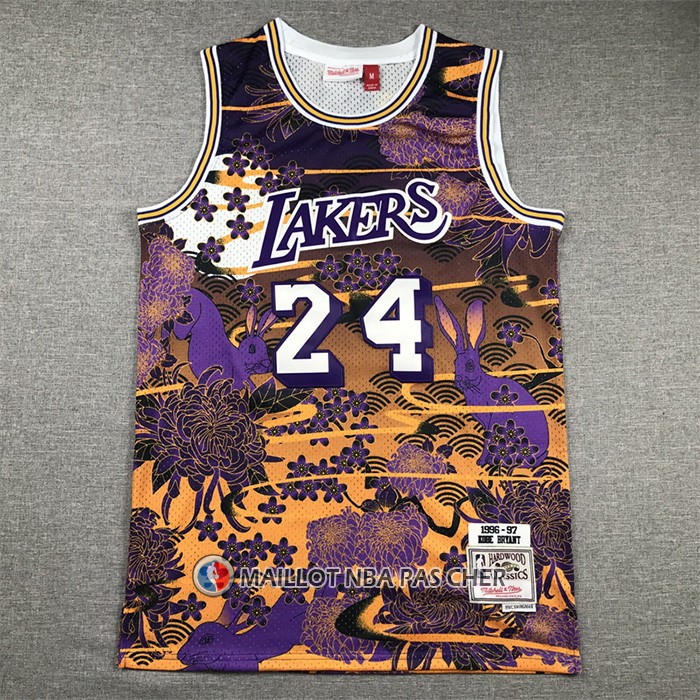 Maillot Los Angeles Lakers Kobe Bryant NO 24 Mitchell & Ness Lunar New Year Volet